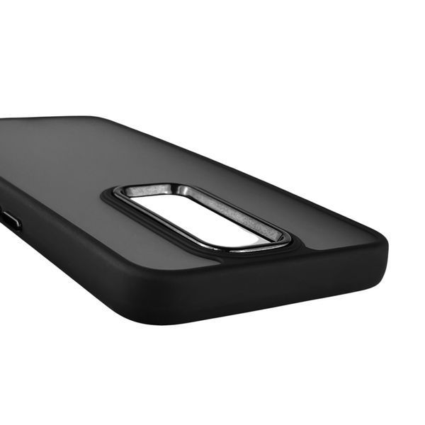 Чехол для Oppo A9 (2020) матовый с высокими бортами с защитой камеры на оппо A9 (2020) черный 0013568 фото