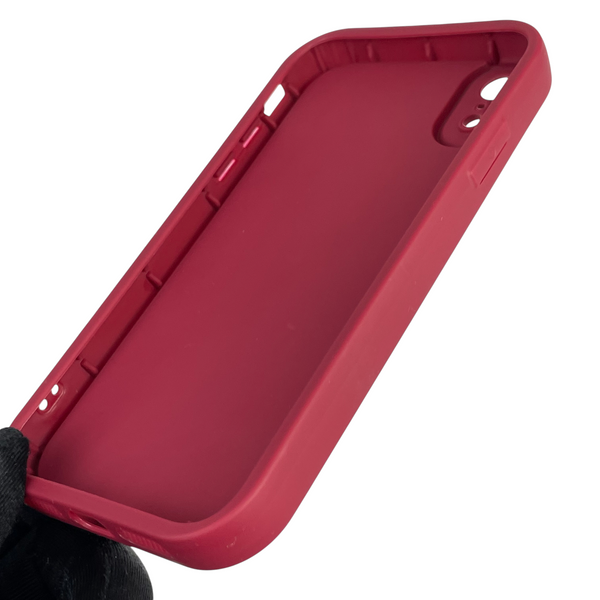 Чехол силиконовый Soft Touch с 3D принтом для Apple iPhone Xr бордовый (Полная защита камеры) 0041729 фото