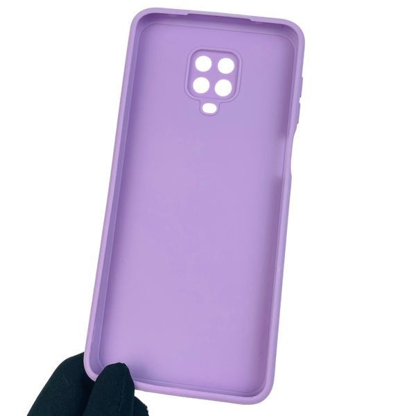 Чехол для Xiaomi Redmi Note 9 Pro с квадратными гранями с защитой камеры на сяоми редми нот 9 про сиреневый 0001242 фото