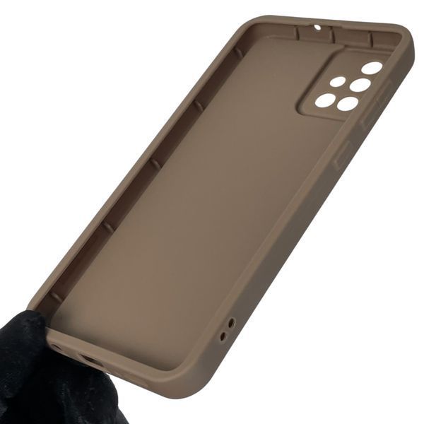 Чехол силиконовый Soft Touch с 3D принтом злой котик для Samsung Galaxy A71 (SM-A715F) коричневый (Полная защита камеры) 0047013 фото