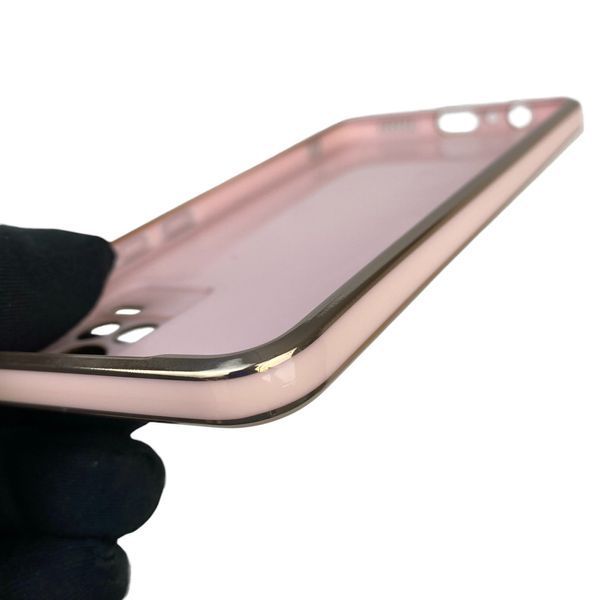 Чохол для Vivo V21E 4G глянцевий із захистом камери із золотою окантовкою на віво в21е 4г пудровий gs1 0019856 фото