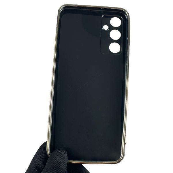 Чохол для Samsung Galaxy A05S SM-A057F із золотою окантовкою із захистом камери на самсунг а05с чорний 0008233 фото