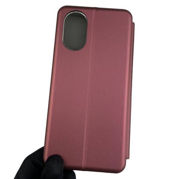 Чохол-книжка для OPPO A38 4G CPH2579 з підставкою на оппо а38 4г бордова 0001632 фото