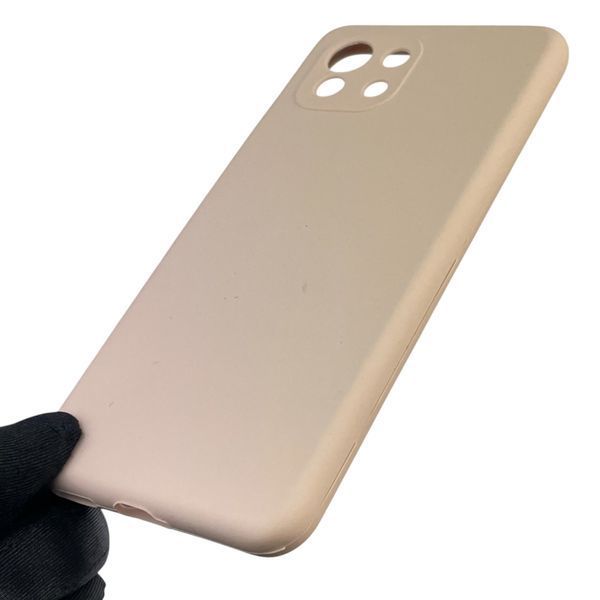 Чехол для Xiaomi Mi 11 Lite силиконовый с микрофиброй нескользящий на сяоми ми 11 лайт пудровый 0032438 фото