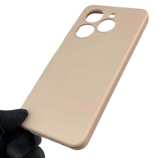 Чохол для TECNO Spark Go 2024 (BG6) силіконовий з мікрофіброю нековзний на техно спарк го 2024 пудровий 0032303 фото