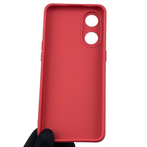 Чохол для OPPO Reno 8T 4G з квадратними гранями із захистом камери на оппо рено 8т 4г червоний 0012469 фото