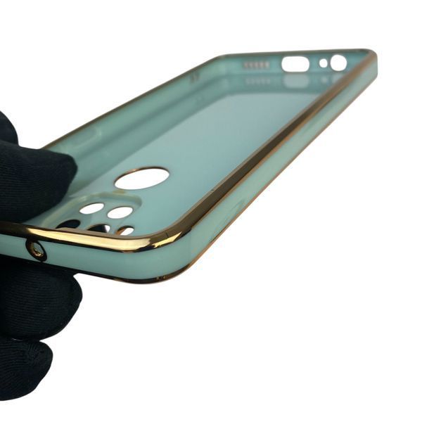 Чехол для Xiaomi Redmi Note 9 с кольцом MagSafe с золотой окантовкой на сяоми редми нот 9 бирюзовый gs1 0022681 фото