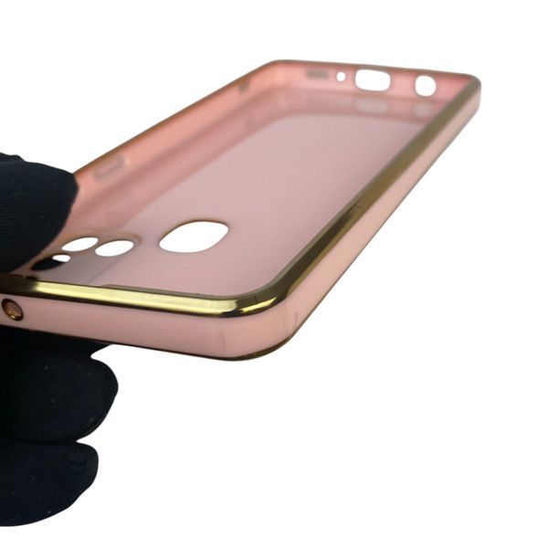 Чехол для Samsung Galaxy A21s SM-A217F с защитой камеры с золотой окантовкой на самсунг а21с пудровый gs1 0019710 фото