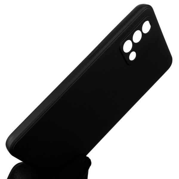 Чехол для OPPO F19 однотонный с квадратными гранями с защитой камеры для оппо ф19 чёрный 0001292 фото