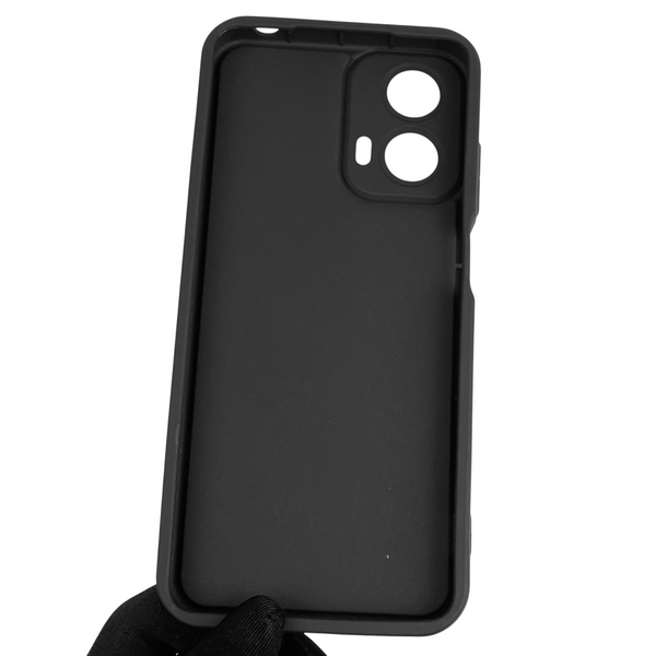 Чехол силиконовый Soft Touch с 3D принтом Майнкрафт для Motorola Moto G24 (PB1E0003RS) черный (Полная защита камеры) 0041005 фото