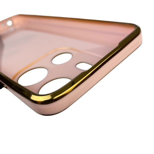 Чохол для TECNO Spark Go 2023 (BF7) з кільцем-підставкою із золотою окантовкою на техно спарк го 2023 пудровий gs1 0020727 фото