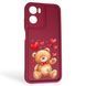 Чохол силіконовий Soft Touch з 3D принтом милий ведмедик для Motorola G05 бордовий (Повний захист камери) 0044735 фото 1