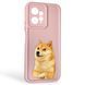 Чехол силиконовый Soft Touch с 3D принтом мема сибу для Xiaomi Redmi Note 12 4G розовый (Полная защита камеры) 0048159 фото 1
