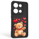 Чохол силіконовий оригінальний Soft Touch з 3D принтом милий ведмедик для Xiaomi Redmi Note 14S чорний (Повний захист камери) 0043882 фото 1