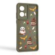 Чехол силиконовый Soft Touch с 3D принтом Атрибуты Гарри Поттера для Samsung Galaxy S24 Plus (SM-S926B) коричневый (Полная защита камеры)