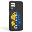Чехол силиконовый Soft Touch с 3D принтом для Samsung Galaxy M22 4G (SM-M225F) черный (Полная защита камеры)