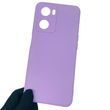 Чехол для OPPO A57s 4G однотонный с квадратными гранями с защитой камеры на оппо а57с 4г сиреневый