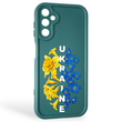 Чохол силіконовий Soft Touch з 3D принтом для Samsung Galaxy A14 4G (SM-A145F) темно-зелений (Повний захист камери)