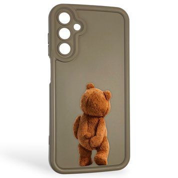 Чехол силиконовый оригинальный Soft Touch с 3D принтом смешного теда мишки для Samsung Galaxy A15 (SM-A155M) коричневый (Полная защита камеры) 0048582 фото