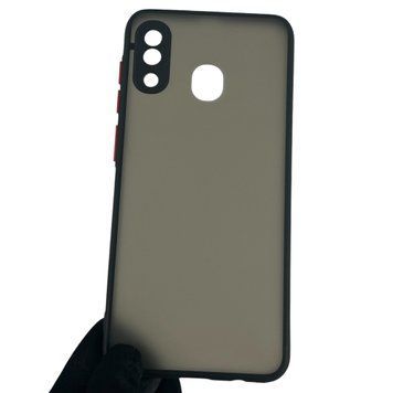 Чехол для Samsung Galaxy A30 (SM-A305F) матовый с высокими бортами с защитой камеры на самсунг а30 чёрный 0012144 фото