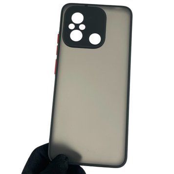 Чехол для Xiaomi Poco C55 противоударный с высокими бортами с защитой камеры на сяоми поко с55 чёрный 0000948 фото