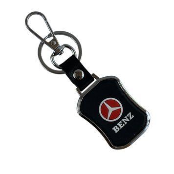 Брелок для авто ключів Mercedes-Benz металевий з обробкою soft-touch (карабін + кільце) 0061310 фото