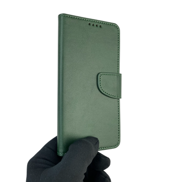 Чехол-книжка для телефона Xiaomi Redmi 9A кожанная с магнитной застежкой на сяоми редми 9а зеленая 0025393 фото