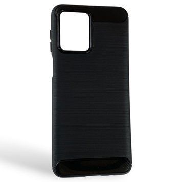 Чохол для телефона Motorola G54 Power карбоновий протиударний з високими бортами чорний 0051909 фото