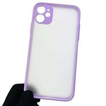 Чохол для Apple iPhone 11 протиударний із високими бортами із захистом камери на айфон 11 бузковий 0001298 фото