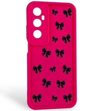 Чохол силіконовий Soft Touch з 3D принтом для Realme C65 малиновий (Повний захист камери) 0057530 фото