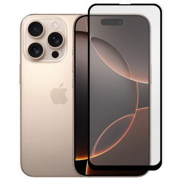 Захисне скло 6D OG для телефона Apple iPhone 16 Pro повноекранне протиударне на айфон 16 про чорне 0014000 фото