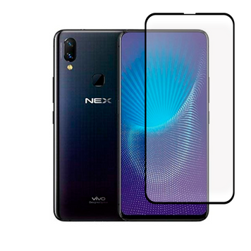 Защитное стекло для телефона Vivo NEX противоударное полноэкранное на виво нех черное 0038374 фото