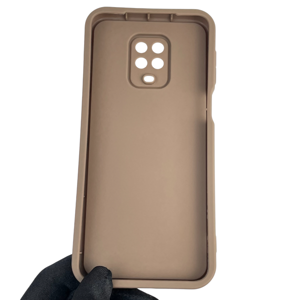 Чехол силиконовый Soft Touch для Xiaomi Redmi Note 9 Pro коричневый (Полная защита камеры) 0040069 фото
