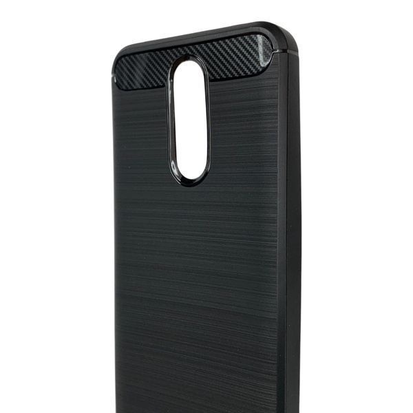 Чехол для телефона Xiaomi Redmi 8 карбоновый противоударный с высокими бортами черный 0052340 фото