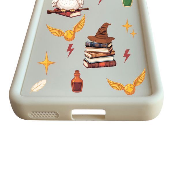 Чохол силіконовий Soft Touch з 3D принтом Атрибути Гаррі Поттера для Samsung Galaxy S26 молочний (Повний захист камери) 0076027 фото