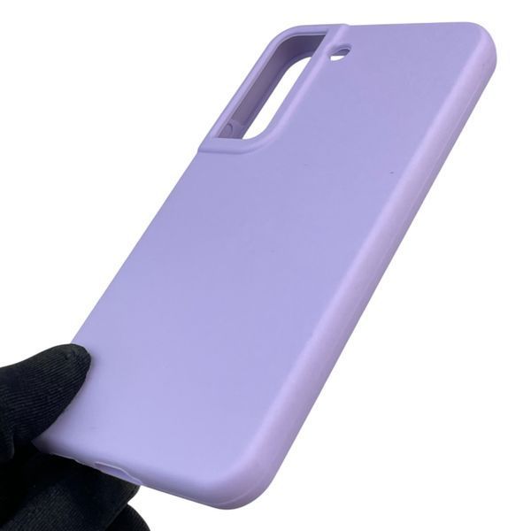 Чехол для Samsung Galaxy S22 (SM-S901B) силиконовый с микрофиброй нескользящий на самсунг с22 сиреневый 0032183 фото