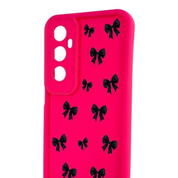 Чехол силиконовый Soft Touch с 3D принтом для Realme C65 малиновый (Полная защита камеры) 0057530 фото