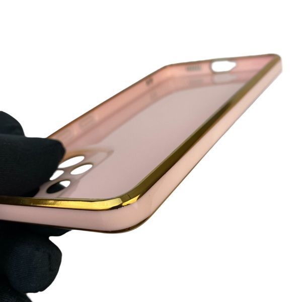 Чехол для Samsung Galaxy A53 5G SM-A536E с кольцом MagSafe с золотой окантовкой на самсунг а53 пудровый gs1 0022399 фото