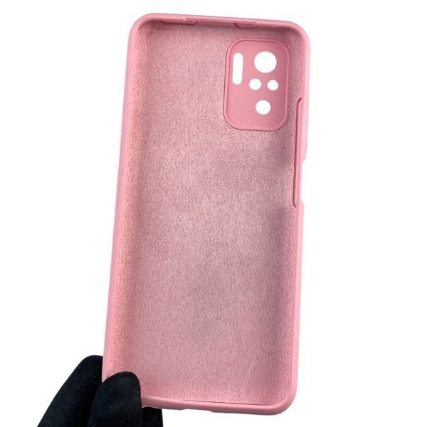 Чохол для Xiaomi POCO M5s силіконовий з мікрофіброю нековзний на сяомі поко м5с рожевий 0032494 фото