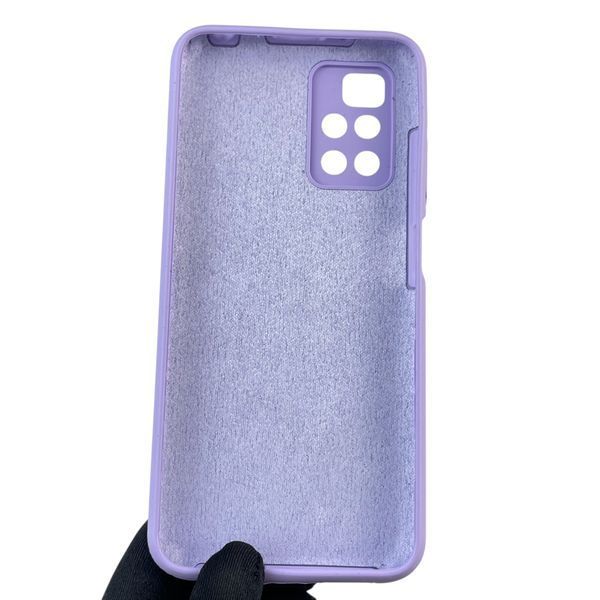 Чохол для Xiaomi Redmi 10 (4G) силіконовий з мікрофіброю нековзний на сяомі редмі 10 4г бузковий 0032554 фото