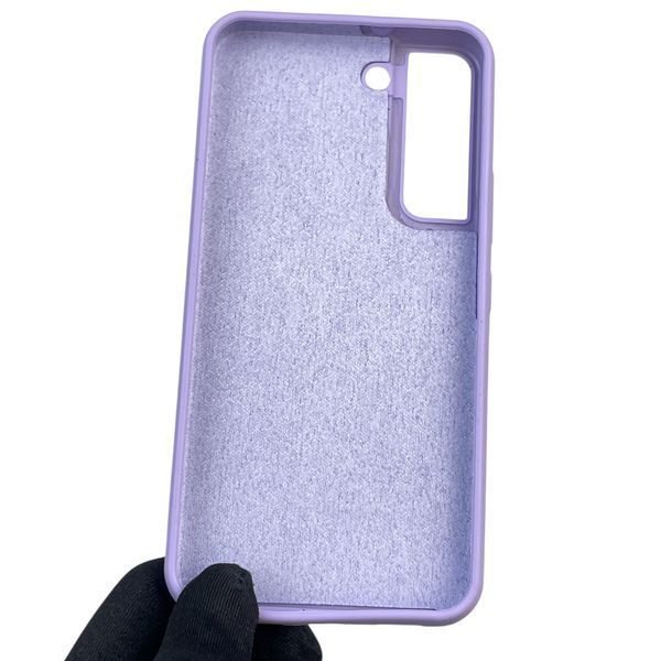 Чехол для Samsung Galaxy S22 (SM-S901B) силиконовый с микрофиброй нескользящий на самсунг с22 сиреневый 0032183 фото