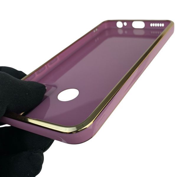 Чохол для Tecno Spark 5 Pro (KD7) з кільцем-підставкою із золотою окантовкою на техно спарк 5 про чорничний gs1 0020712 фото