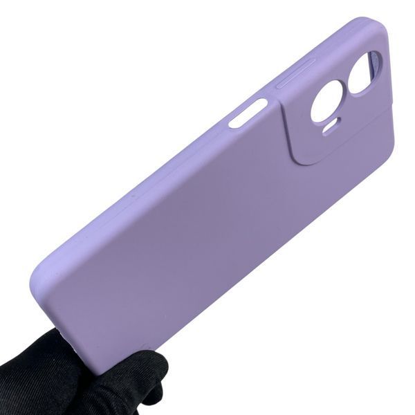 Чохол для Motorola Moto G24 (PB1E0003RS) силіконовий з мікрофіброю нековзний на моторола г24 бузковий 0031771 фото