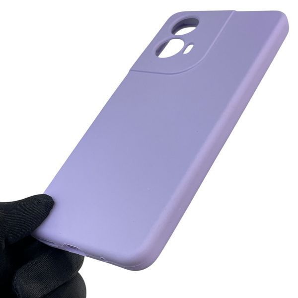 Чохол для Motorola Moto G24 (PB1E0003RS) силіконовий з мікрофіброю нековзний на моторола г24 бузковий 0031771 фото