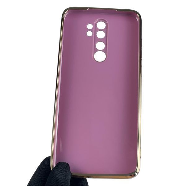 Чохол для Xiaomi Redmi Note 8 Pro глянсовий із золотою окантовкою із захистом камери на сяомі редмі нот 8 про 0008352 фото