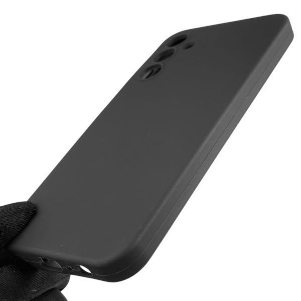 Чехол для Samsung Galaxy A15 (SM-A155M) силиконовый с микрофиброй нескользящий на самсунг а15 черный 0031836 фото