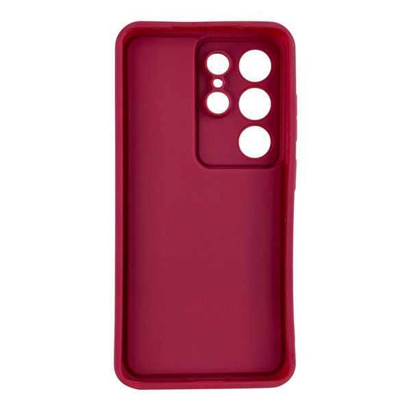 Чехол силиконовый Soft Touch с 3D принтом для Samsung Galaxy S26 Ultra бордовый (Полная защита камеры) 0057789 фото