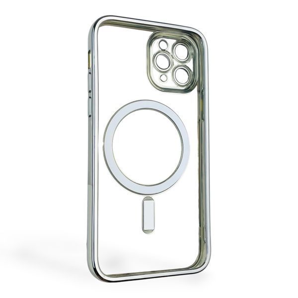 Чохол для Apple iPhone 11 Pro з лінзами на камері з MagSafe на айфон 11 про срібний 0034355 фото