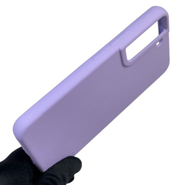 Чехол для Samsung Galaxy S22 (SM-S901B) силиконовый с микрофиброй нескользящий на самсунг с22 сиреневый 0032183 фото