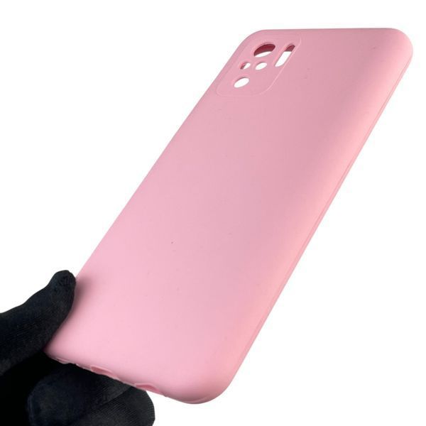 Чохол для Xiaomi POCO M5s силіконовий з мікрофіброю нековзний на сяомі поко м5с рожевий 0032494 фото